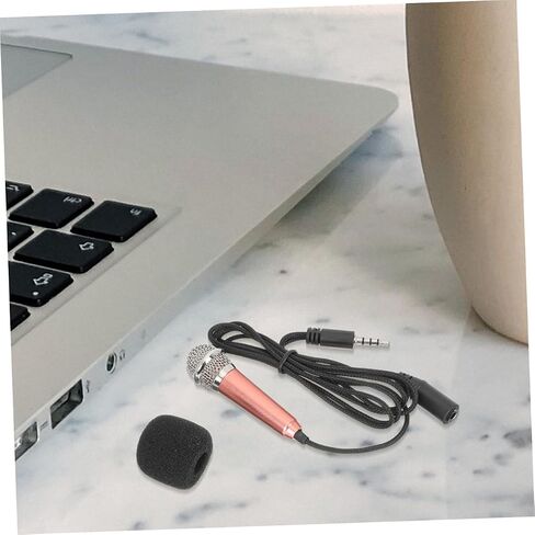 Toyvian 2sets Miniature Microphone for Singing Supplies Portable Handheld Microphone for Computer and Tablet High-Definition Sound Quality Design Easy to Use for Recording and Vlogging in Saudi Arabia