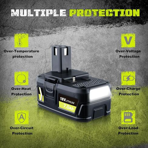 2 حزمة 7.0Ah P108 18V استبدال لبطارية ليثيوم Ryobi 18V P102 P103 P105 P107 P108 P109 متوافقة مع أدوات بطارية Ryobi اللاسلكية in Saudi Arabia