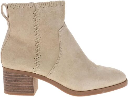 TOMS Womens Delilah Zippered Casual Boots Ankle Low Heel 1-2" - Beige in Saudi Arabia