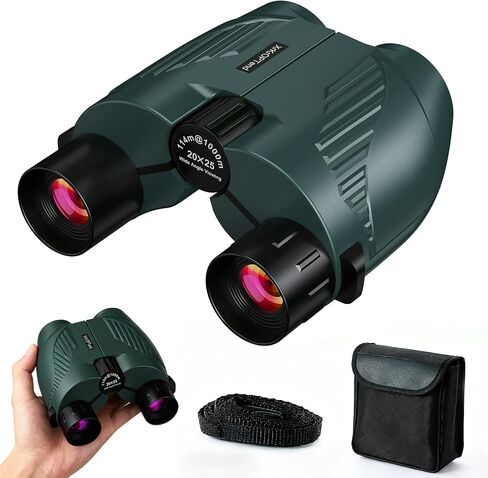 مناظير مدمجة عالية الطاقة 20X25 للبالغين والأطفال من سن 8 إلى 12 | منظار سفر صغير قابل للطي بعدسة BAK4 FMC | التركيز السهل، مقاوم للماء لمشاهدة الطيور، الرحلات البحرية، الحفلات الموسيقية، المشي لمسافات طويلة (أخضر) in Kuwait