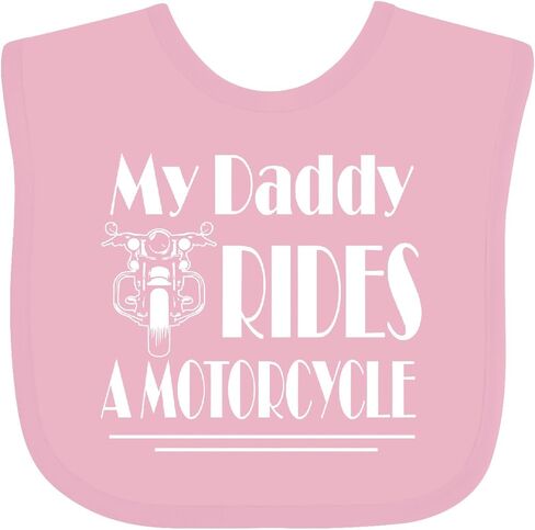 inktastic My Daddy Rides a Motorcycle Baby Bib in Saudi Arabia