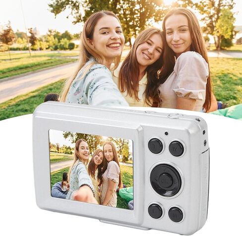 Digital Camera 2.4 Photo Camera 1080P 16MP Compact Camera 16X Digital Zoom Camera Digital Camera Small Camera for Children, Teenagers, Beginners (White) in Saudi Arabia