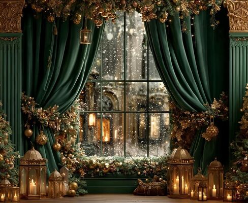 Christmas Green Fireplace Photo Backdrops Kate Xmas Photography Background Home Decorations,10x8ft&10xx8ft&8x8ft in Saudi Arabia