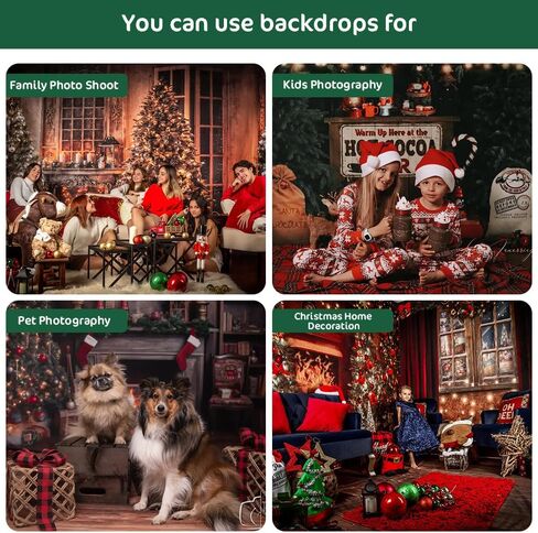 Christmas Green Fireplace Photo Backdrops Kate Xmas Photography Background Home Decorations,10x8ft&10xx8ft&8x8ft in Saudi Arabia