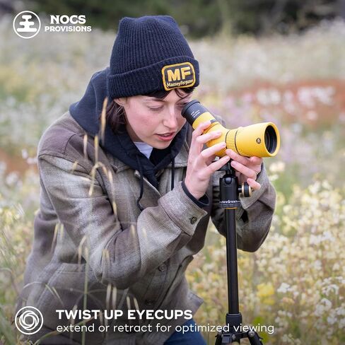 Nocs Provisions Lite View 9-27x56mm Spotting Scope – Compact, Fully Multi-Coated, Anti-Scratch Optics for Adults & Kids, Ideal for Bird Watching, Hiking, Wildlife & Outdoor Travel - Ochre Yellow in Saudi Arabia