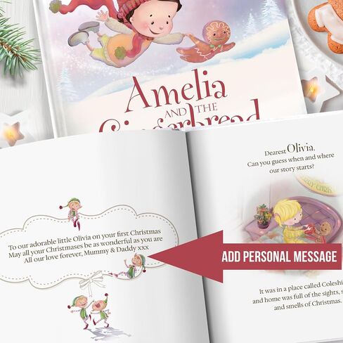 Personalized Christmas Book for Kids - Gingerbread Adventure Keepsake, Children's Christmas Books & Baby Christmas Gifts, Unique Holiday Story in Saudi Arabia