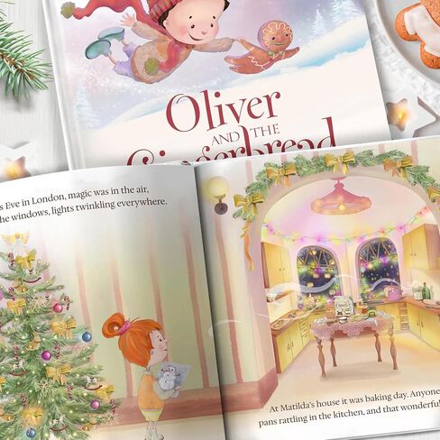 Personalized Christmas Book for Kids - Gingerbread Adventure Keepsake, Children's Christmas Books & Baby Christmas Gifts, Unique Holiday Story in Saudi Arabia