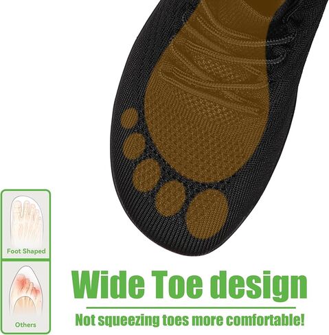 أحذية واسعة عند الأصابع للنساء أحذية رياضية شبكية قابلة للتنفس أحذية مشي نسائية بسيطة حافية القدم أحذية كاجوال مريحة in Kuwait