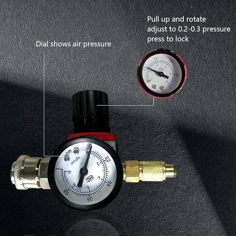 Reducing Valve for Single Gauge Low Pressure Helium Tanks With Adjustable Pressure, Leak-Free Gun + Hose in Saudi Arabia