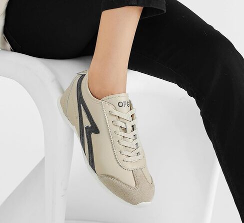 OFG Women's Retro Fashion Sneakers Thin Sole Casual Comfortable Walking Shoes Lightweight Tennis Trainers for Running Gym Workout in Saudi Arabia