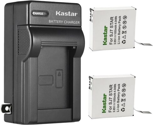 Kastar 2-Pack Battery and AC Wall Charger Replacement for SJCAM SJ7 Star, SJCAM SJ7B, SJCAM SJ7 Star 4K Ultra HD Action Camera, SJCAM SJ7 Star Sport Camera in Saudi Arabia