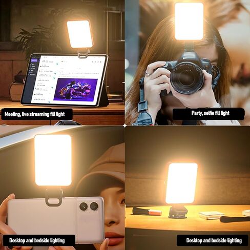 Sanpyl Magnetic Video Conference Lighting - 360 Flexible Clip on Fill Light with 10 Brightness Levels - 2000mAh Long Lasting Battery for Webcam, Phone, Laptop in Kuwait