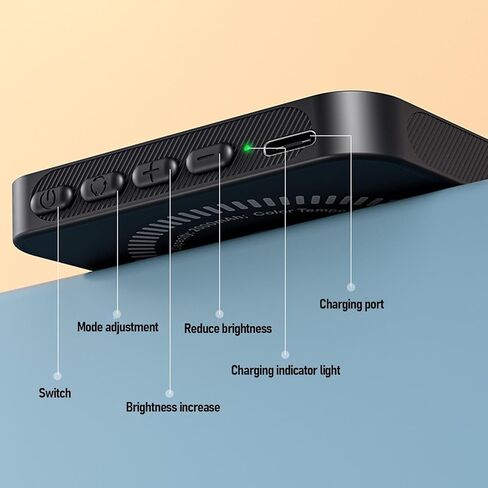 Sanpyl Magnetic Video Conference Lighting - 360 Flexible Clip on Fill Light with 10 Brightness Levels - 2000mAh Long Lasting Battery for Webcam, Phone, Laptop in Kuwait