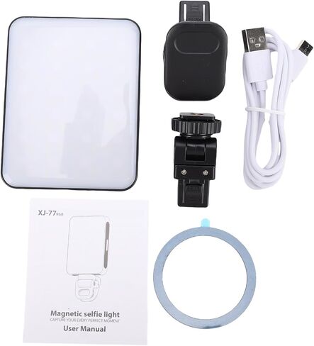 Sanpyl Magnetic Video Conference Lighting - 360 Flexible Clip on Fill Light with 10 Brightness Levels - 2000mAh Long Lasting Battery for Webcam, Phone, Laptop in Kuwait