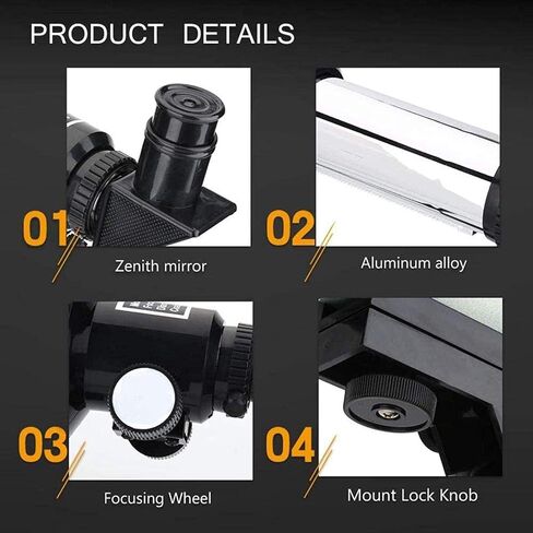 High Power Astronomical Telescope, Adults Astronomy Monocular Space Astronomical Telescope 150X/75X/22.5X/45X/50X/15X Magnification,3X Barlow Lens,1.5X Erecting Eyepiece,Adjustable Tripod in Saudi Arabia
