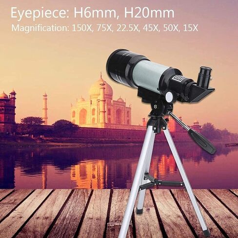 High Power Astronomical Telescope, Adults Astronomy Monocular Space Astronomical Telescope 150X/75X/22.5X/45X/50X/15X Magnification,3X Barlow Lens,1.5X Erecting Eyepiece,Adjustable Tripod in Saudi Arabia