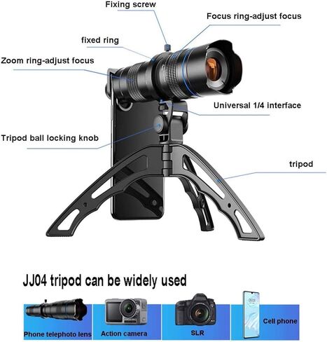 Telescopes for Adults Astronomy, High Power Outdoor HD Monocular Telescopes, 20-40X Zoom Monocular Telescope with Tripod and Clip, Multi-Coated BAK4 Super Telephoto Binoculars for Most Smartphone in Saudi Arabia