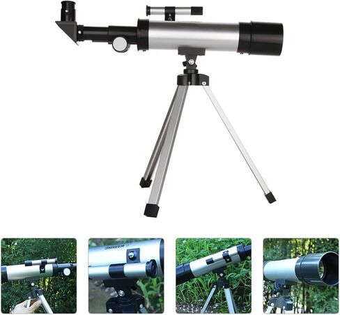 TEHAUX 360mm/50mm تلسكوب فلكي عالي التكبير للأطفال المبتدئين مع حامل ثلاثي القوائم SR4mm وعدسات H20mm لمشاهدة النجوم واستكشاف القمر in Saudi Arabia