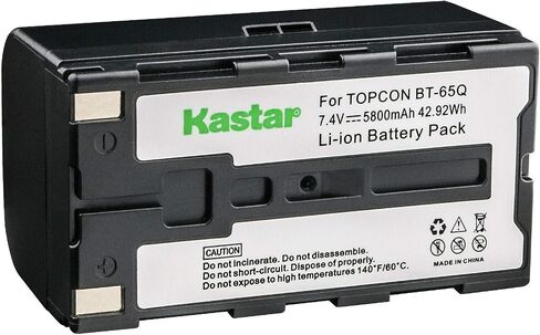 Kastar Battery 4 Pack and LCD Dual Fast Charger for Topcon BT-60Q BT-61Q BT-62Q BT-65Q BT-66Q GMS-2 Survey Instrument Battery, Topcon BC-30 BC-30D BT-30 Charger, Topcon Total Stations in Saudi Arabia