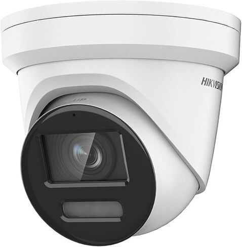 كاميرا IP DS-2CD2387G2-LU 4K 8MP Acusense PoE Security IP Turret Dome Camera، 247 نسخة ليلية كاملة الألوان، عدسة 2.8 مم، IP67، WDR مدمج في ميكروفون، إصدار إنجليزي متوافق مع NVR in Saudi Arabia