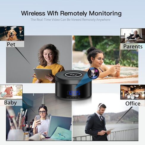 4K Wireless Security Cameras with Motion Activated，2025 Security WiFi Camera in 15W Fast Wireless Charger with 240° Viewing Angle，Nanny Cam for Home Indoor Security (2.4G) in Saudi Arabia
