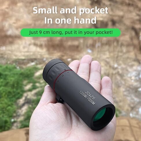 30x25 Mini Monocular Pockets Monocular Handheld Telescope with Carrying Bag for Hiking Camping Wildlife Observation Moon Sports Game Concert Watching in Saudi Arabia
