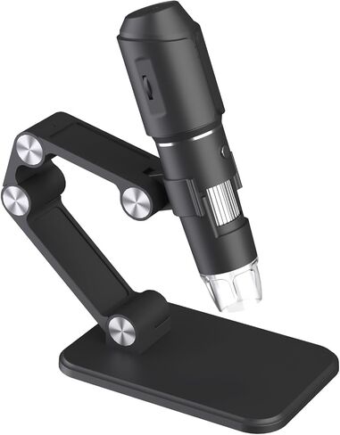Goshyda مجهر رقمي واي فاي محمول 50X - تكبير 1600X مع كاميرا 2 ميجابكسل، 8 أضواء LED مكبرة USB محمولة متوافقة مع الكمبيوتر الذكي in Saudi Arabia