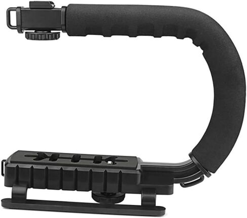 NUOBESTY U Shape Bracket Handle Grip Stabilizer for Camera Grip for Comfort Skid Pads for Stability Moveable Screw Three Hot for Microphones and Accessories in Saudi Arabia