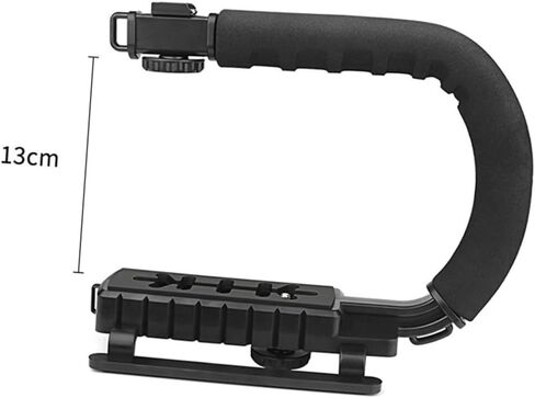 NUOBESTY U Shape Bracket Handle Grip Stabilizer for Camera Grip for Comfort Skid Pads for Stability Moveable Screw Three Hot for Microphones and Accessories in Saudi Arabia
