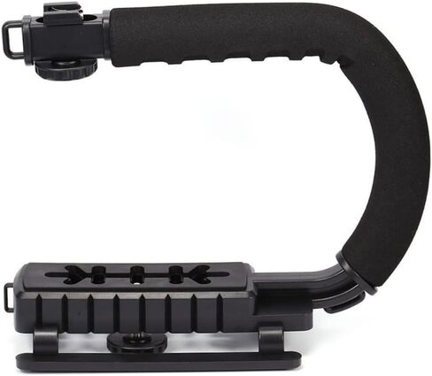 NUOBESTY U Shape Bracket Handle Grip Stabilizer for Camera Grip for Comfort Skid Pads for Stability Moveable Screw Three Hot for Microphones and Accessories in Saudi Arabia
