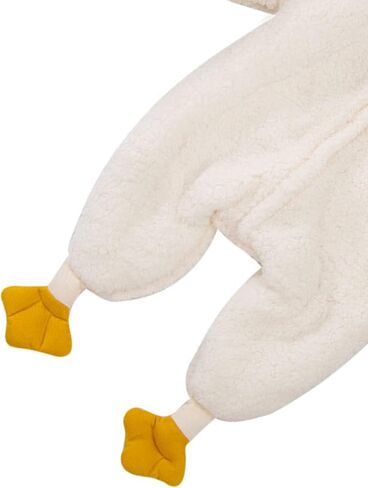 TOPINCN Baby Onesie White Goose لطيف دافئ عملي من الصوف والبوليستر بذلة صديقة للبشرة للأطفال حديثي الولادة من الصوف لفصل الشتاء in Kuwait