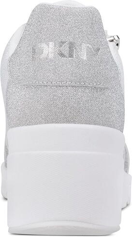DKNY Women's Sorvino Lace Up Wedge Sneaker with Side Zipper in Saudi Arabia