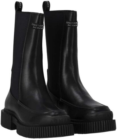 Armani Exchange Womens Exclusive We Beat as One Chunky Lug Sole Boot in Saudi Arabia