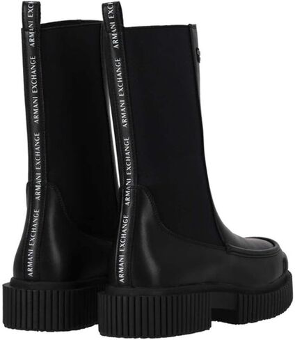 Armani Exchange Womens Exclusive We Beat as One Chunky Lug Sole Boot in Saudi Arabia