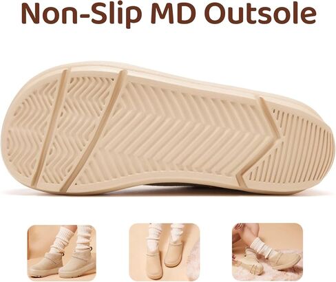 Wide Toe Platform Mini Snow Boots for Women Arch Support Ankle Winter Boots Non Slip Outdoor Warm Booties in Saudi Arabia