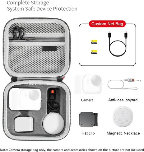 Sanpyl Carrying Case for Action Camera, Shockproof Storage Bag Mini Protective Case for Camera and Accessories in Saudi Arabia