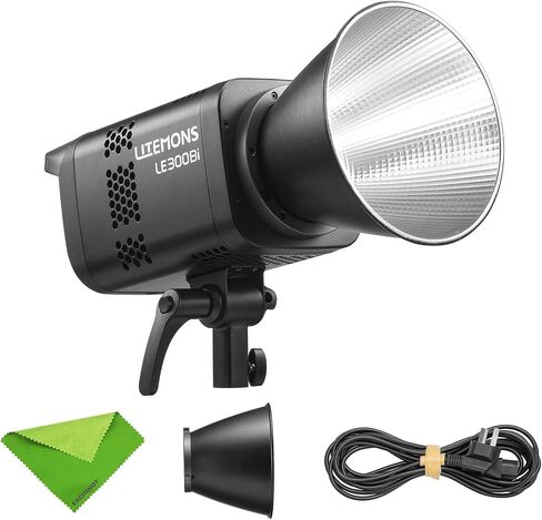 Godox LE300BI Black LE300 Bi LITEMONS Bi-Color LED Light, 320W 2800K~6500K, CRI ≈98 TLCI≈98, 11 FX Effects, 58900Lux@1M, Bowens Mount Photography Continuous Light, Support DMX/RDM Bluetooth Control in Saudi Arabia