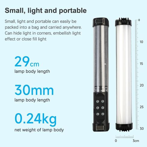 Goshyda RGB Handheld Photography Lamp with 49 Lighting Effects, 2000mAh Portable LED Video Light for Vlog, Dimmable 2700-7500K Camera Light Stick in Saudi Arabia