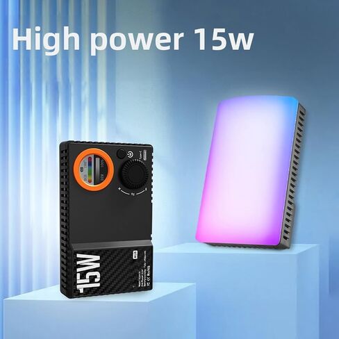 Goshyda Portable RGB Video Light with Soft Diffuser, Photography Light 1800-9000K Bi Color, 20 Scene, 2600mAh Rechargeable for Live Streaming Vlog in Saudi Arabia