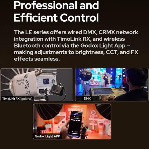 Godox LE600BI White LE600 Bi LITEMONS Bi-Color LED Light, 620W 2800K~6500K, CRI ≈98 TLCI≈98, 11 FX Effects, Bowens Mount Photography Continuous Light, Support DMX/RDM Bluetooth Control in Saudi Arabia