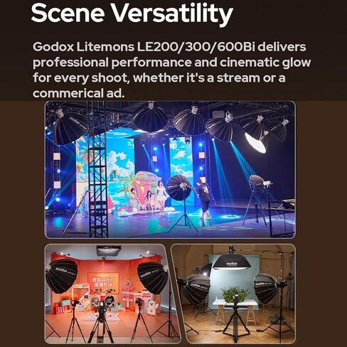 Godox LE600BI White LE600 Bi LITEMONS Bi-Color LED Light, 620W 2800K~6500K, CRI ≈98 TLCI≈98, 11 FX Effects, Bowens Mount Photography Continuous Light, Support DMX/RDM Bluetooth Control in Saudi Arabia