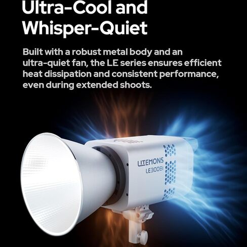 Godox LE600BI Black LE600 Bi LITEMONS Bi-Color LED Light, 620W 2800K~6500K, CRI ≈98 TLCI≈98, 11 FX Effects, Bowens Mount Photography Continuous Light, Support DMX/RDM Bluetooth Control in Saudi Arabia