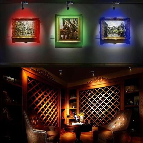 LED Spotlight, Battery Powered Picture Lights, Uplighting Indoor, Puck Lights with Remote, Color Changing Small Spotlights, Picture Light for Wall Display Dartboard Painting-RGB in Saudi Arabia
