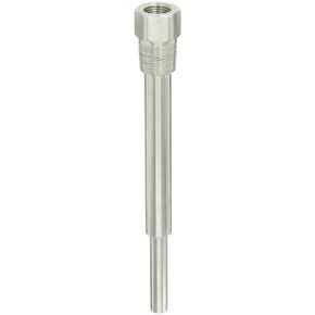 PIC Gauge TW-ST09-23S2 9" Stem Length, 1/2" NPT x 3/4" NPT Connection Size, Stepped Style, 0.260" Bore Diameter, 304 Stainless Steel Standard Thermowell for Industrial Bimetal Thermometers