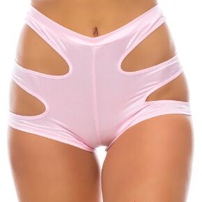 BodyZone Women's Peekaboo Booty Short, Baby Pink