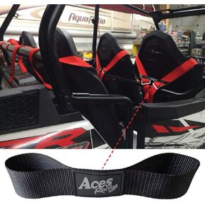 Aces Racing (Pair) 4 and 5 Point Harness Belt Holder/Strap (Black)