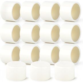 GASHER 15PCS PVC Pipe Fitting 1" PVC Pipe End Cap Plug Adapter, Furniture Grade Pipe Plug Socket Fittings, For Home or Industrial