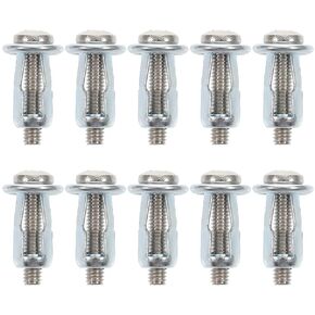 Baluue 10pcs Metal Hollow Door Anchor Metal Door Anchor for Iron Sheet Hollow Door Repair Kit Thread Kit Aluminum Sheet Metal T Slot Bolts Anchor for Aluminium Cladding Sheet License Tool