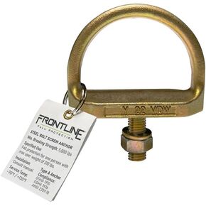 Frontline STB01 Steel Bolt Threaded Anchor | Can be installed in most structural steel substrates | Tested for multi-direction loading | Anchor is reusable | Meets or exceeds ANSI & OSHA.