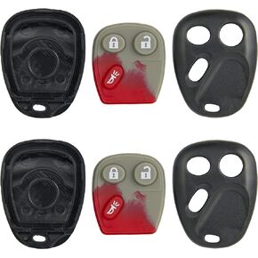 Keyless2Go Replacement for New Shell Case and Button Pad for Remote Key Fob with FCC LHJ011 - Shell ONLY (2 Pack)
